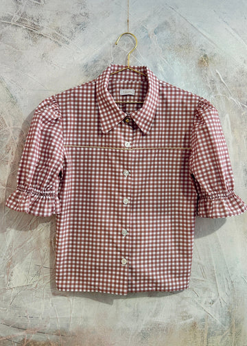 Blusa Mila vichy rosa