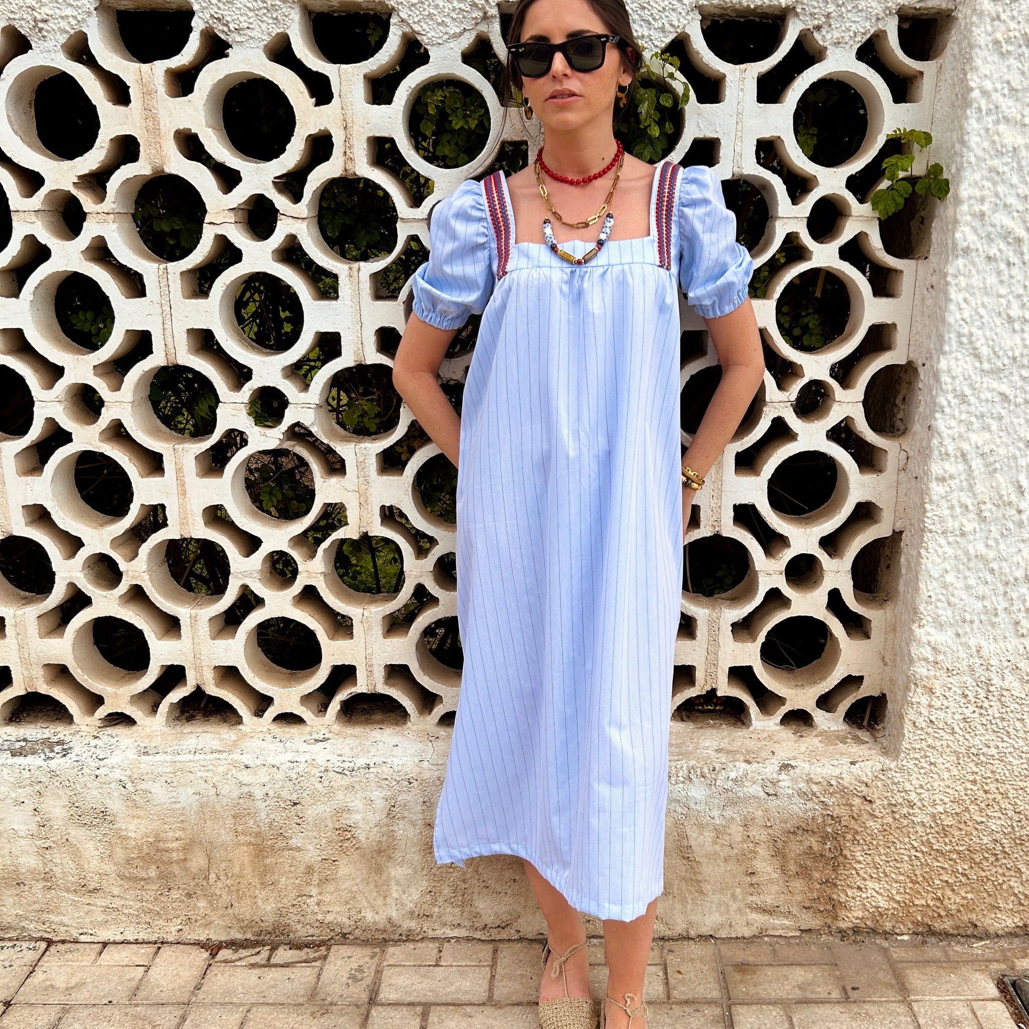 Vestido Mencía azul claro