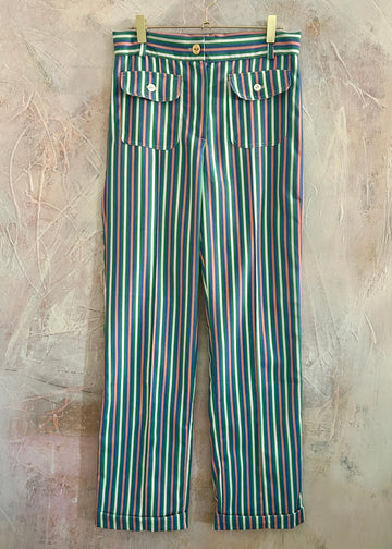 Pantalón Onna rayas fresa