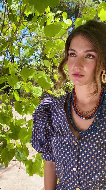 Collar Jaspe Rojo bolas
